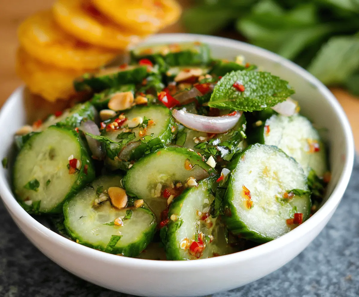 Fresh and Tangy Thai Cucumber Salad Recipe