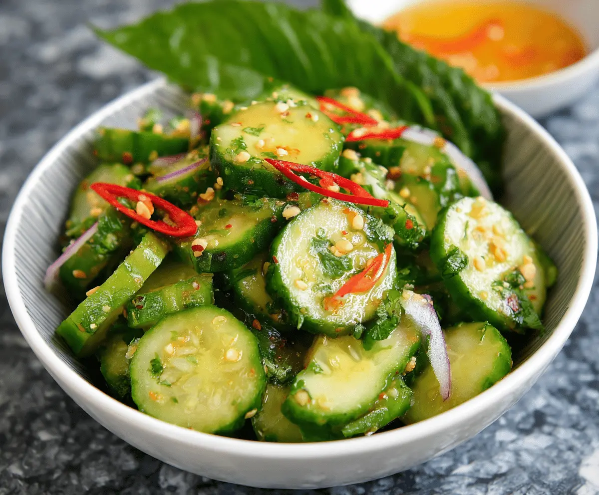 Fresh and Tangy Thai Cucumber Salad Recipe
