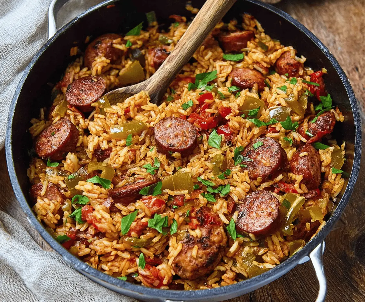 Easy One-Pan Cajun Chicken Sausage and Rice