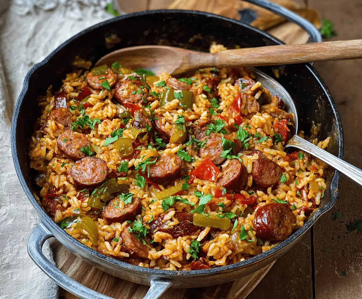 Easy One-Pan Cajun Chicken Sausage and Rice