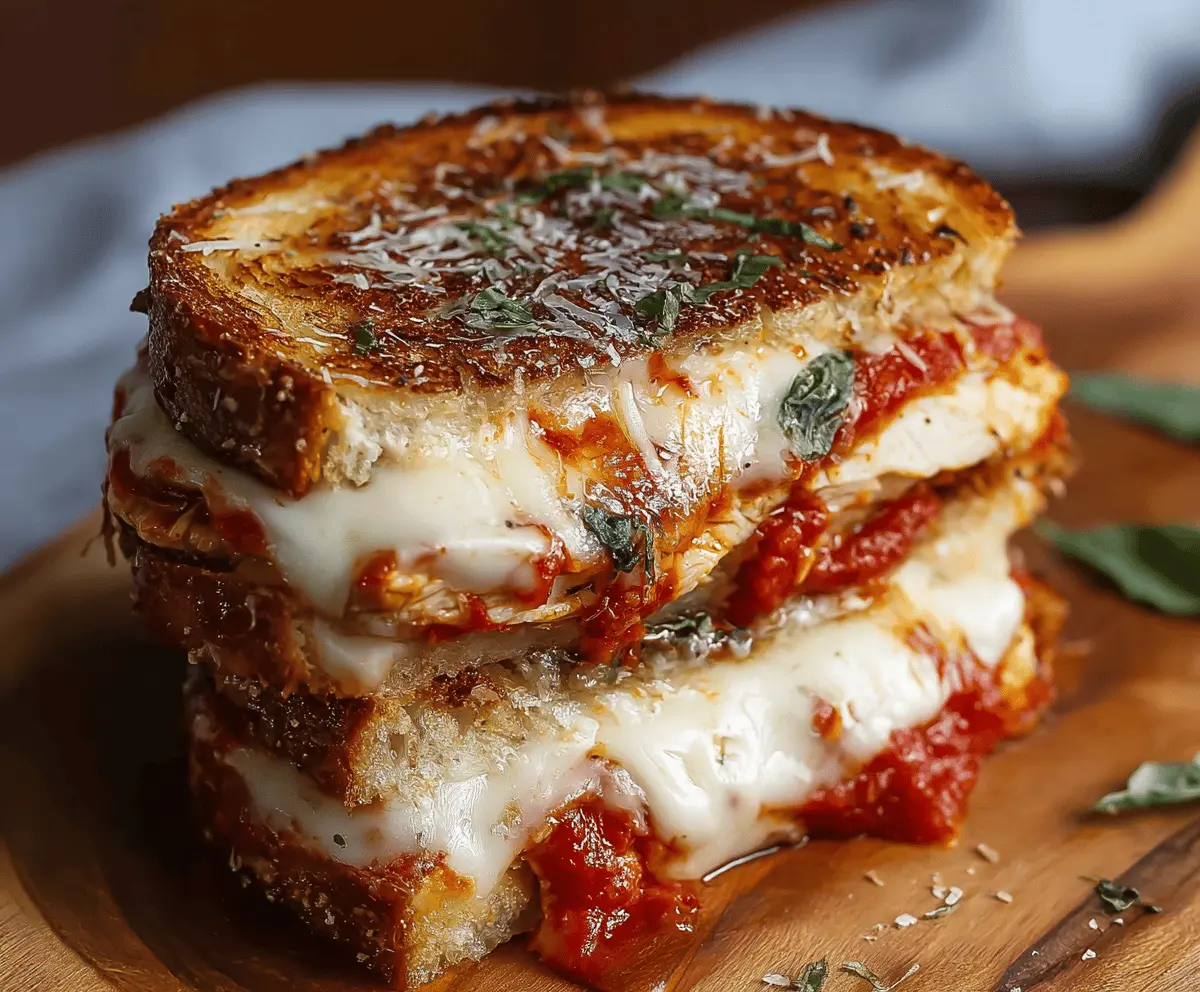Easy Lazy Chicken Parmesan Grilled Cheese Recipe