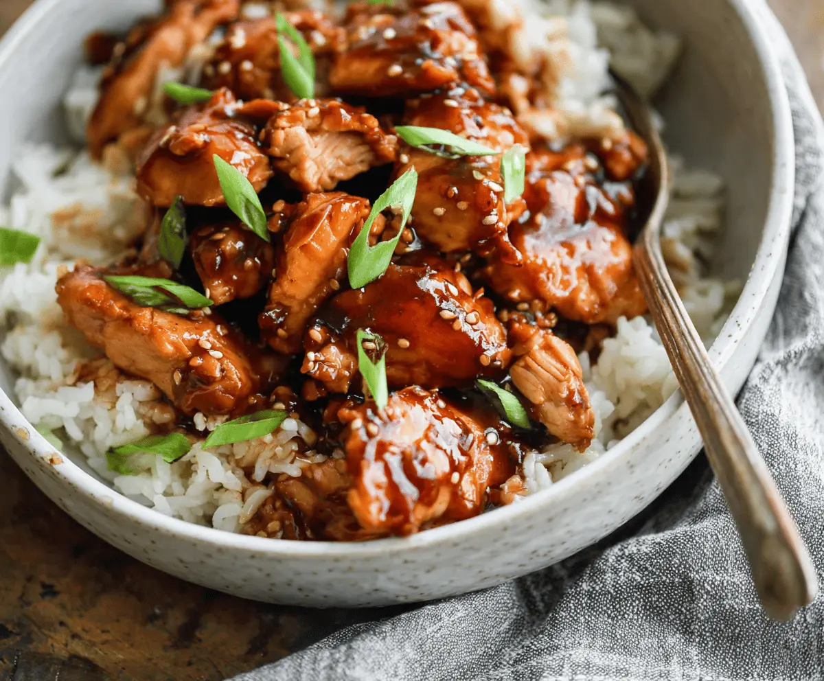 Easy Crock Pot Bourbon Chicken Recipe
