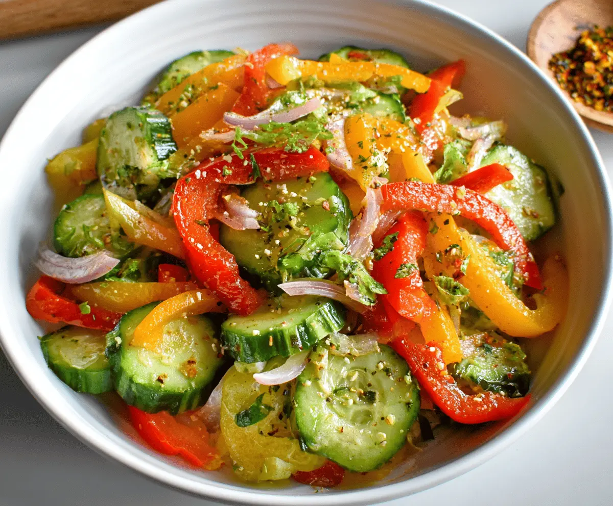 Fresh Cucumber and Sweet Pepper Salad Recipe