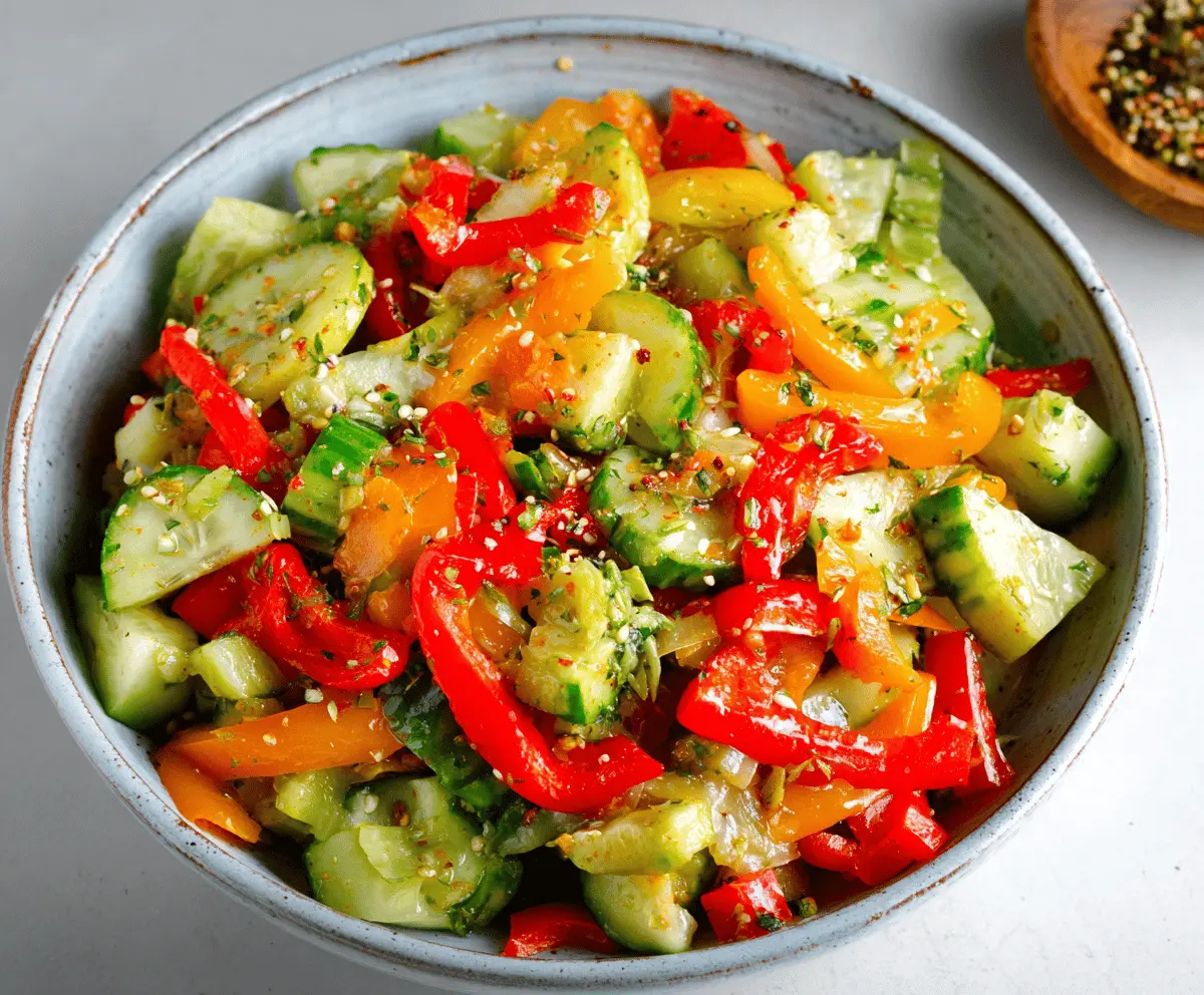 Fresh Cucumber and Sweet Pepper Salad Recipe