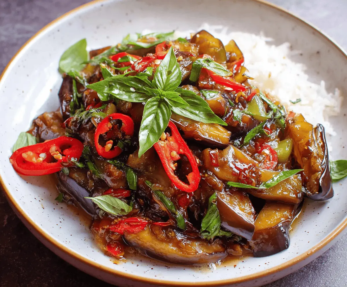 Easy Thai Basil Eggplant Stir Fry Recipe