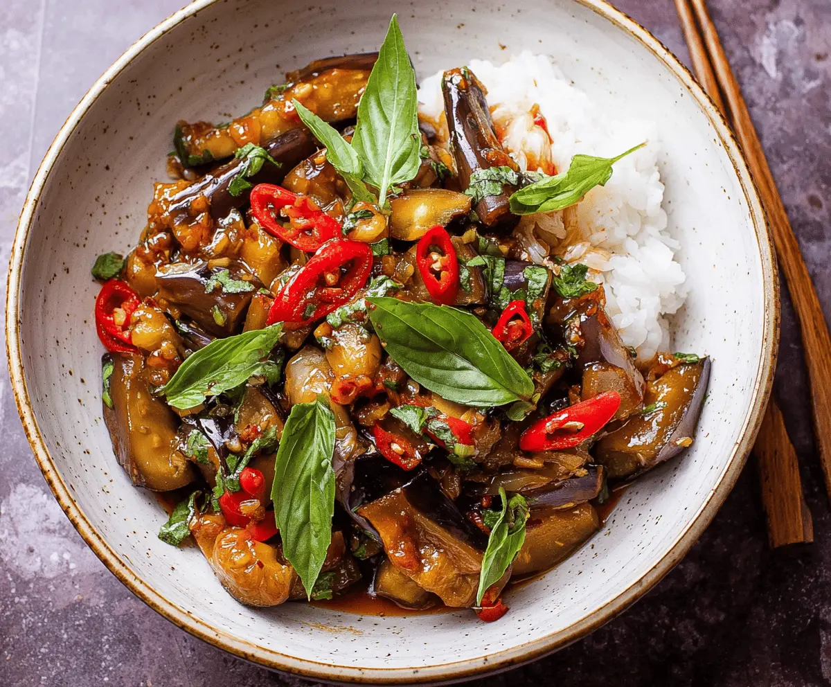 Easy Thai Basil Eggplant Stir Fry Recipe