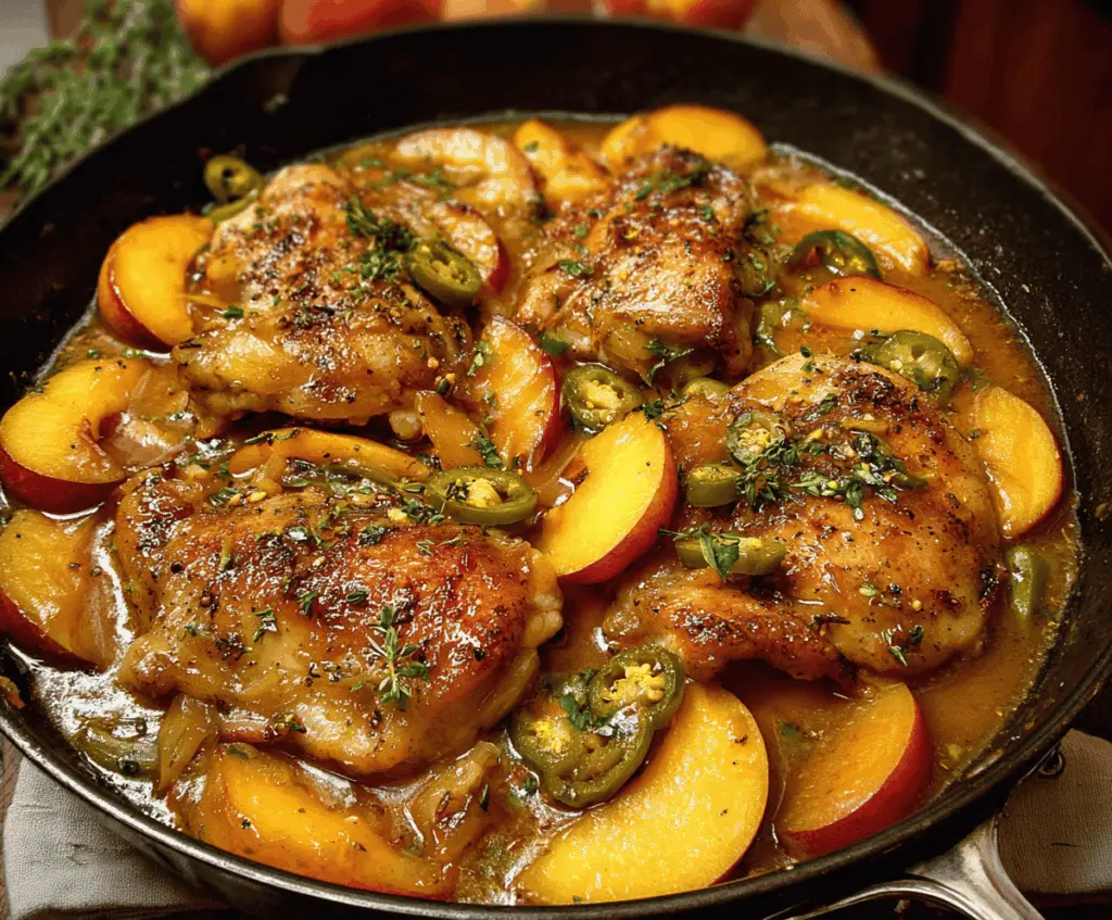 Spicy Jalapeno Peach Chicken Recipe