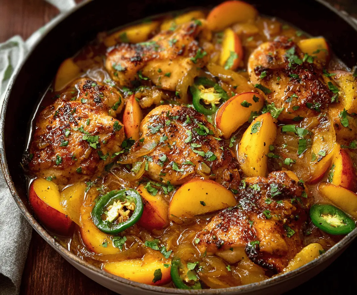 Spicy Jalapeno Peach Chicken Recipe