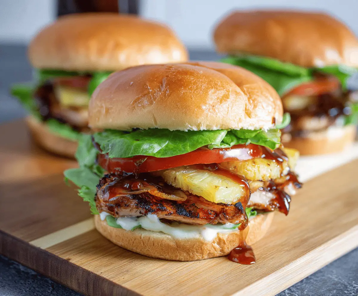 Easy Hawaiian Teriyaki Chicken Sandwich Recipe