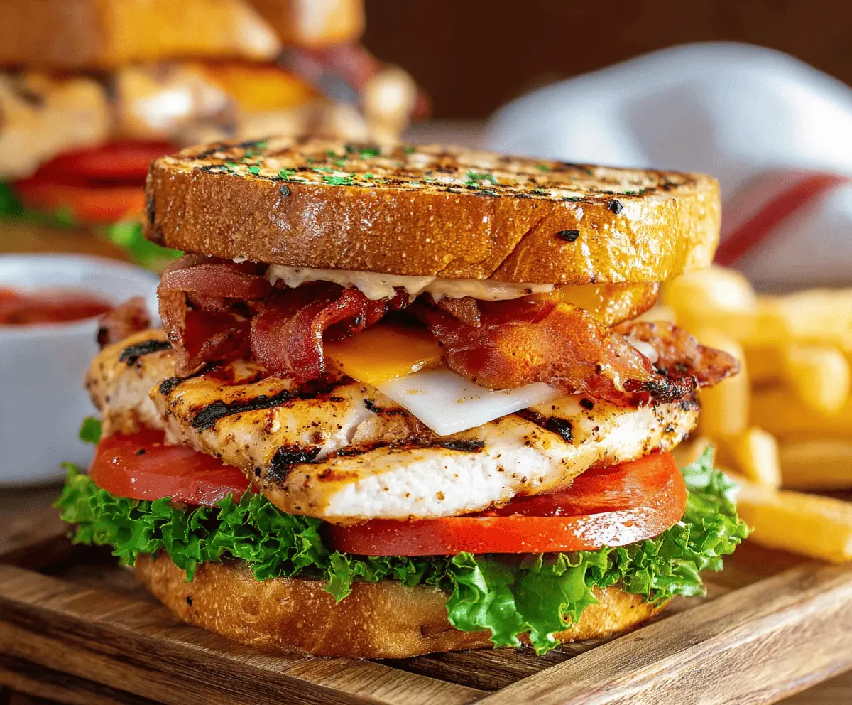 Easy Grilled Chicken Club Sandwich Recipe
