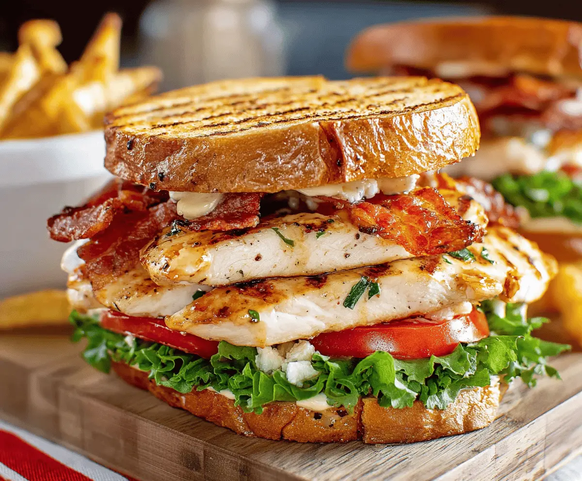 Easy Grilled Chicken Club Sandwich Recipe