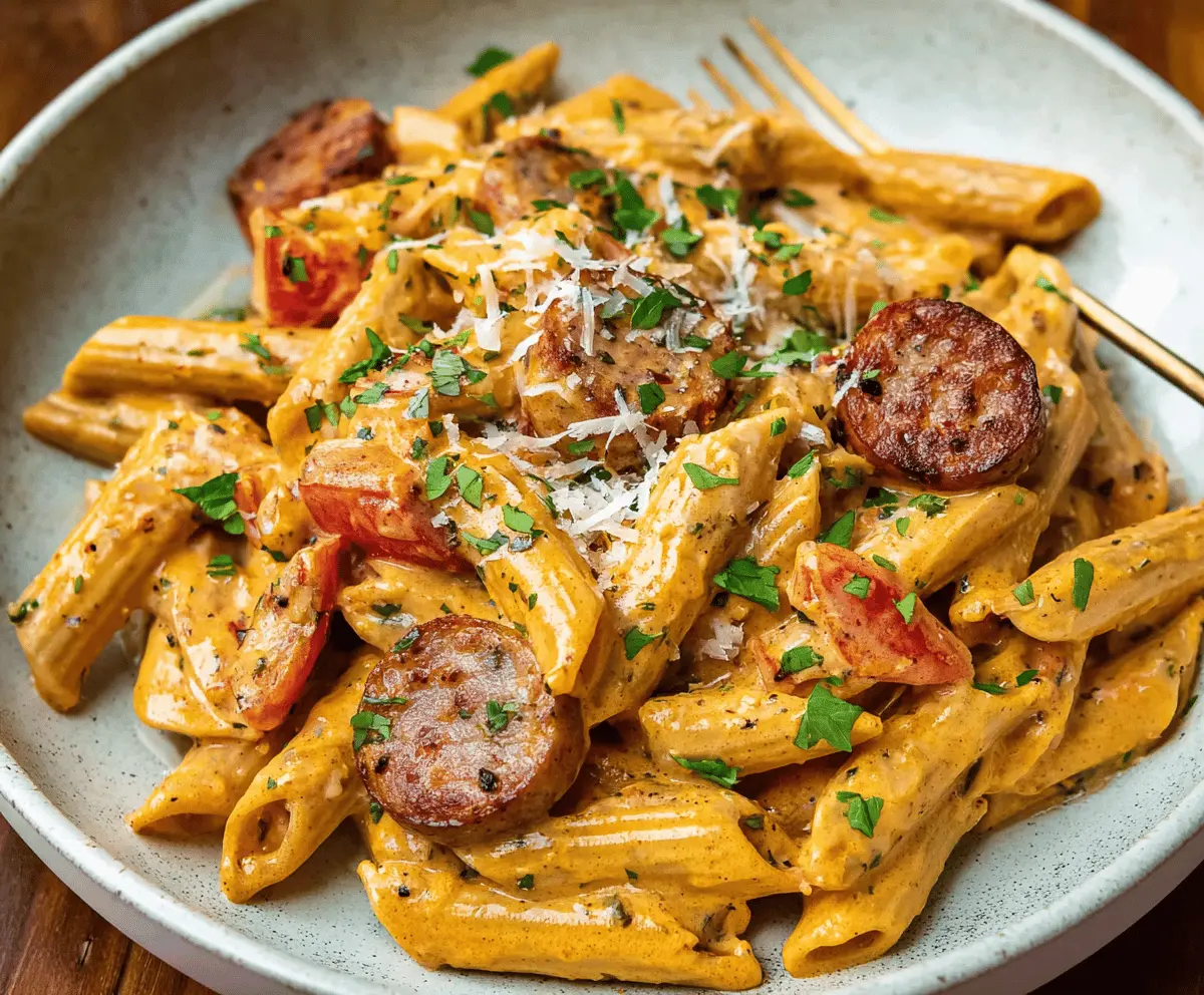 Creamy Cajun Sausage Pasta Recipe