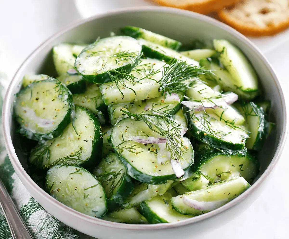 Fresh Cucumber Dill Salad Recipe for Summer