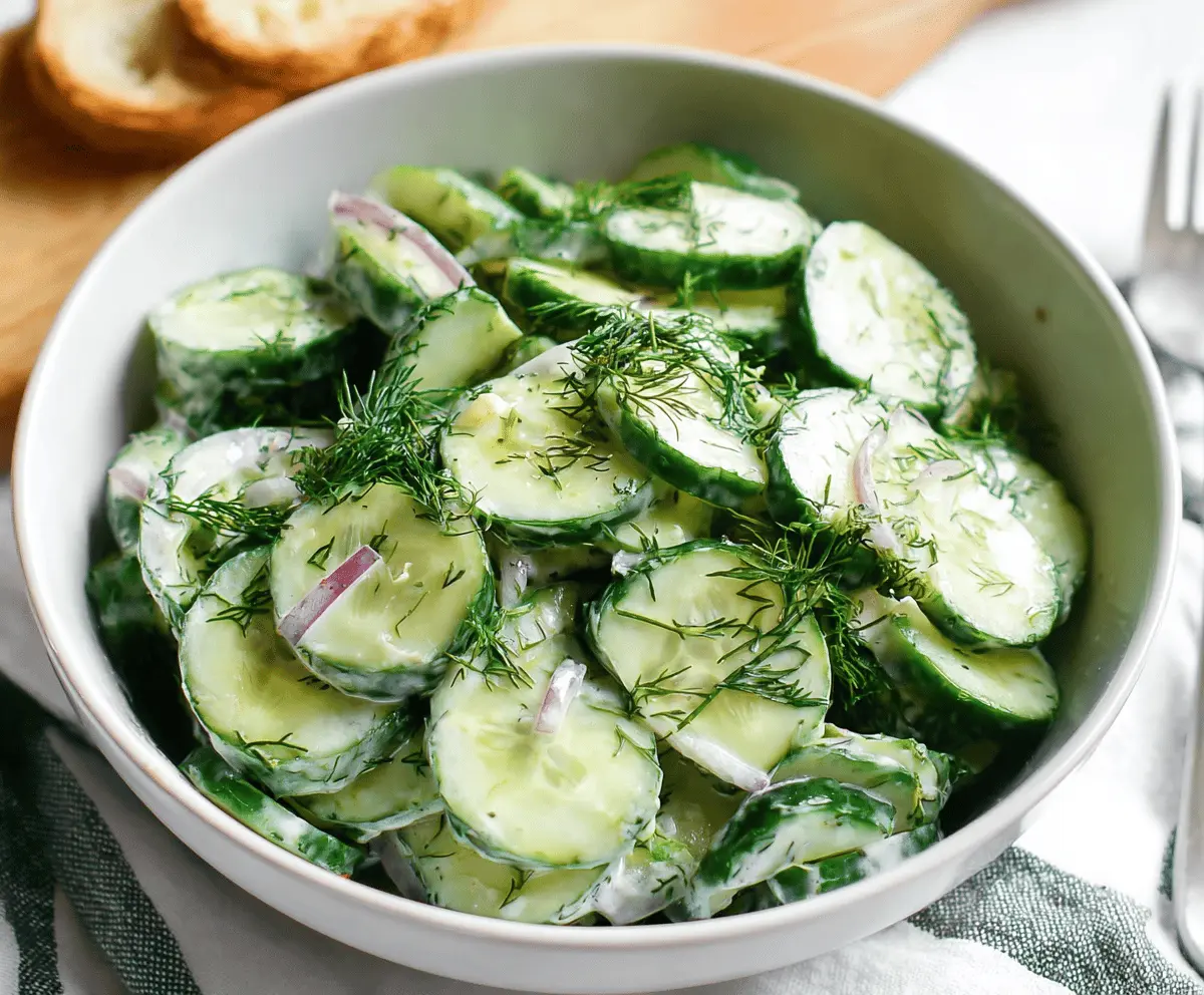 Fresh Cucumber Dill Salad Recipe for Summer