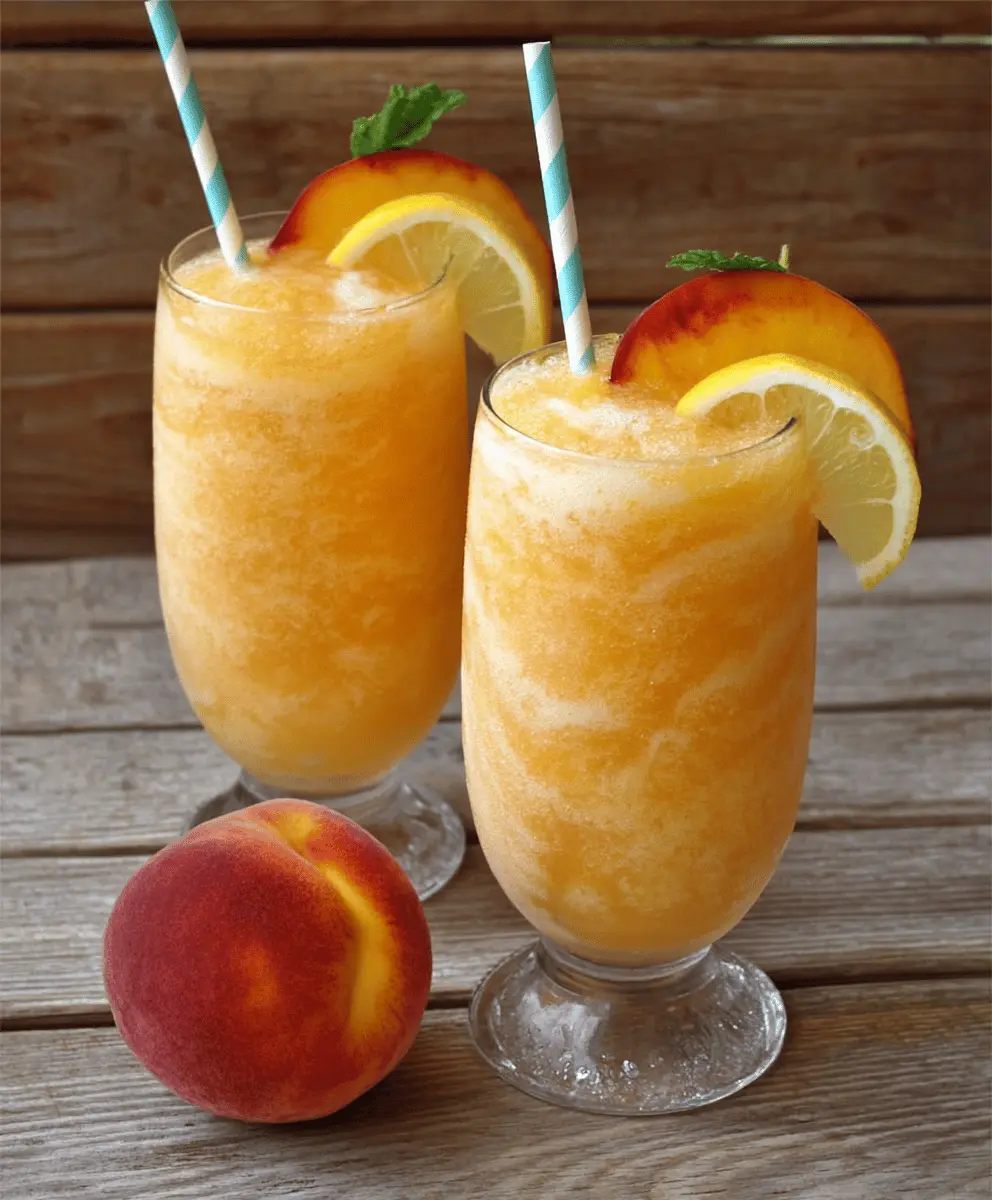 Refreshing Peach Lemonade Slush Recipe