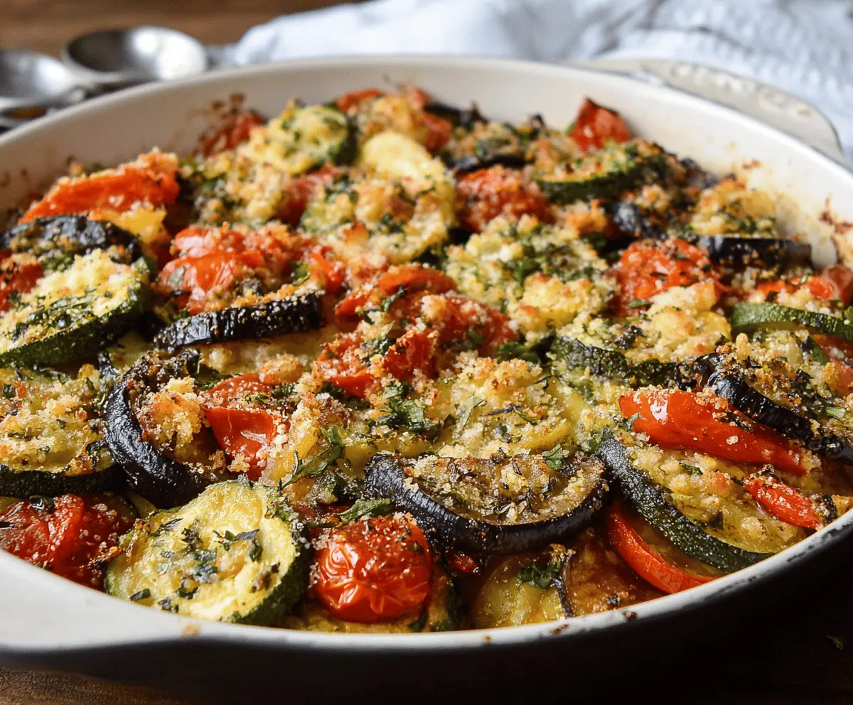 Vibrant Zucchini Eggplant Tomato Gratin Recipe