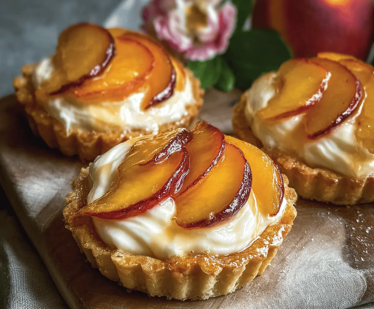 Mini Peach and Cream Cheese Tart Recipes