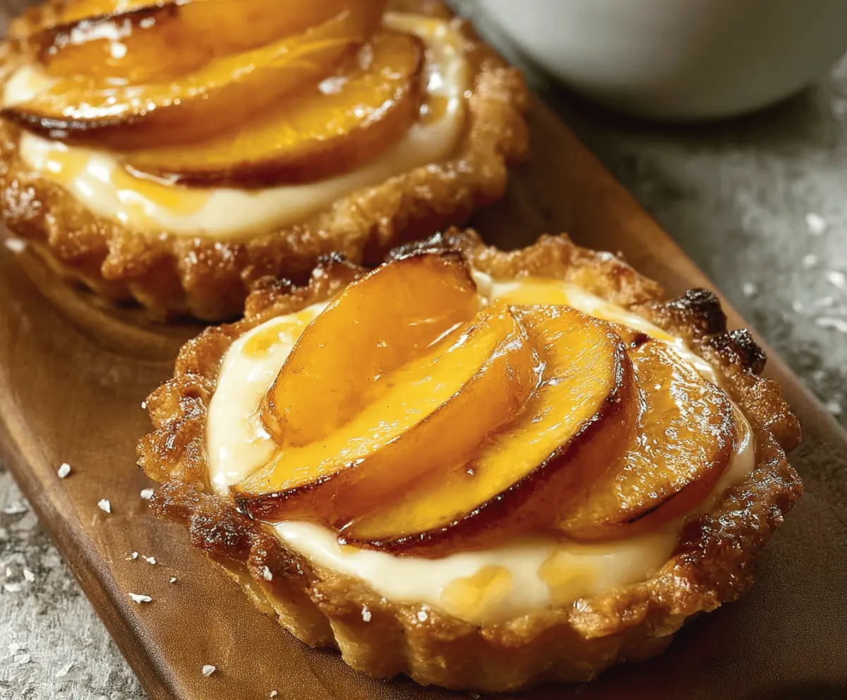 Mini Peach and Cream Cheese Tart Recipes