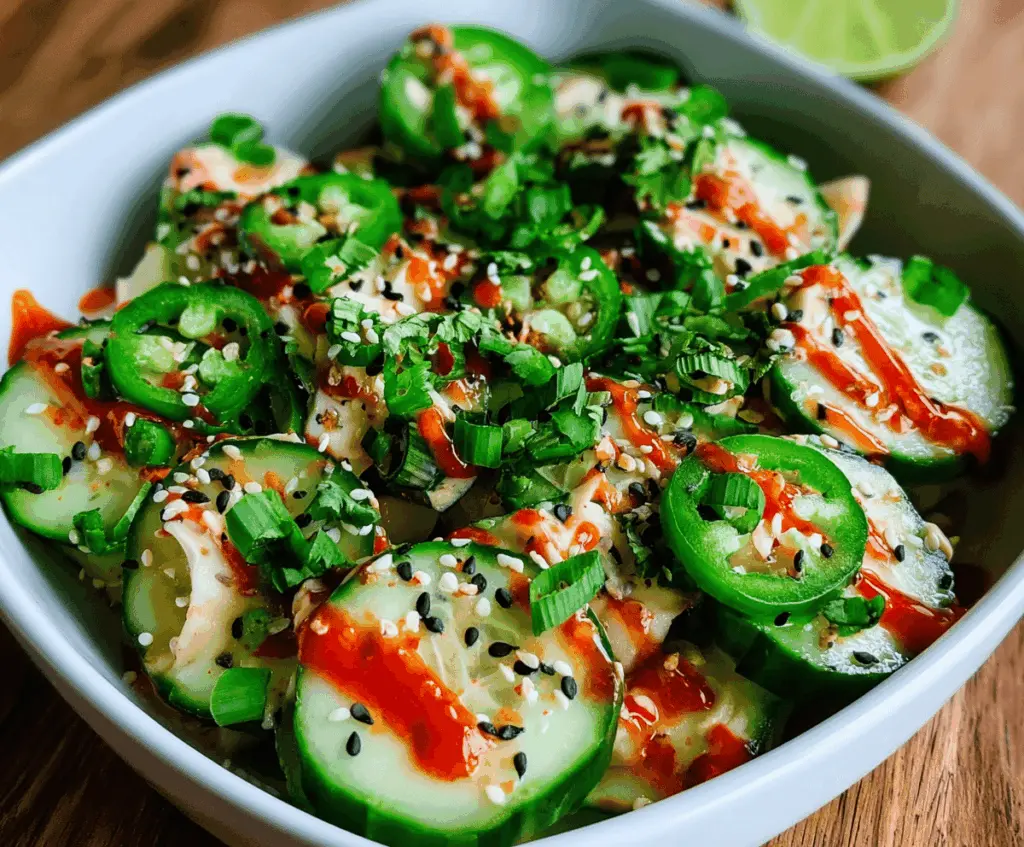 Easy California Roll Cucumber Salad