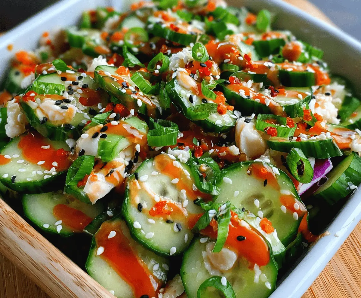 Easy California Roll Cucumber Salad