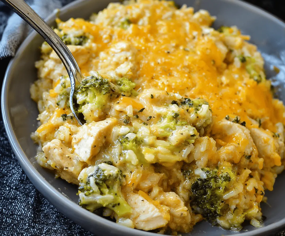 Crockpot Cheesy Chicken Broccoli Rice