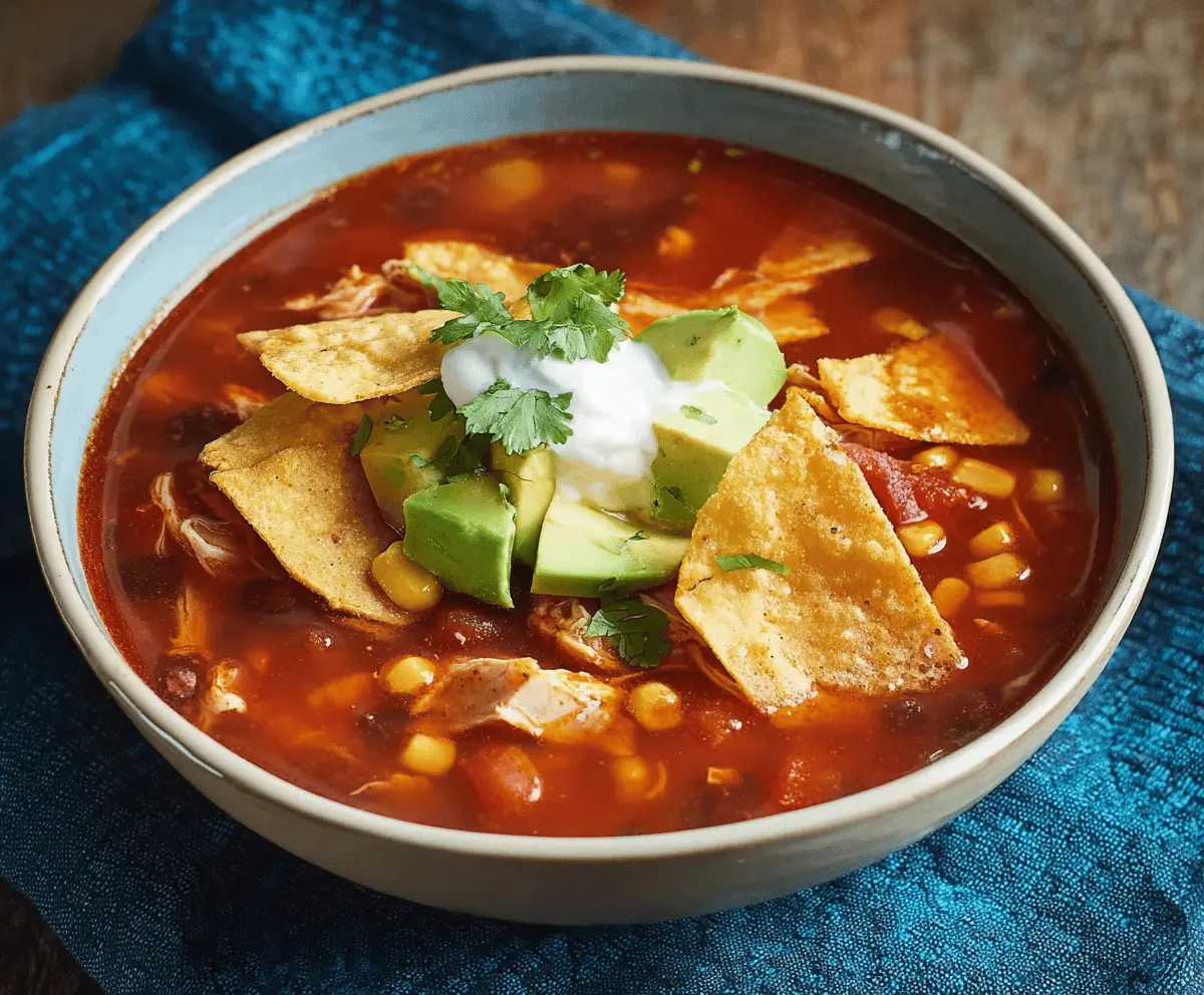 Authentic Chicken Tortilla Soup