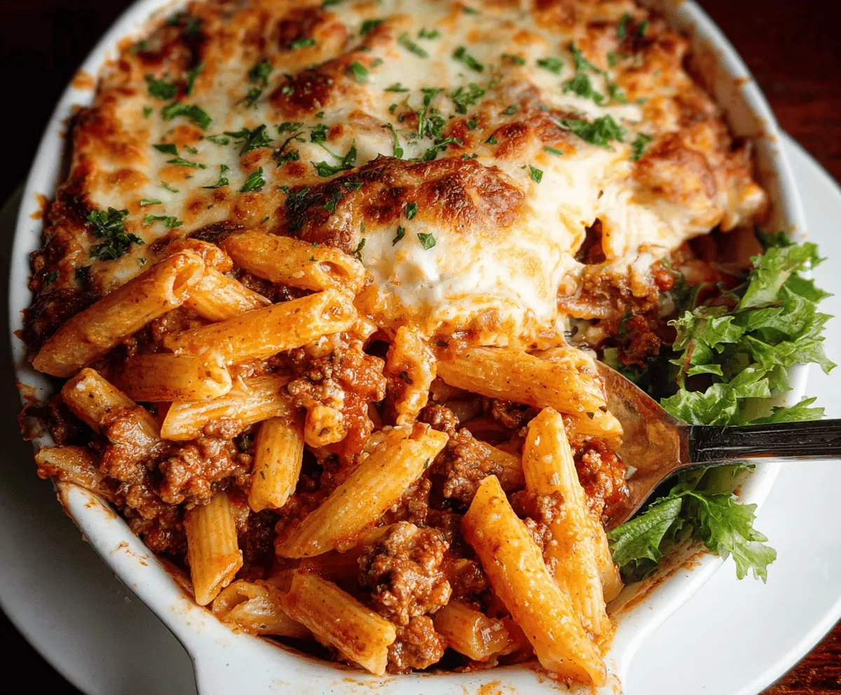 Baked Ziti with Ground Beef