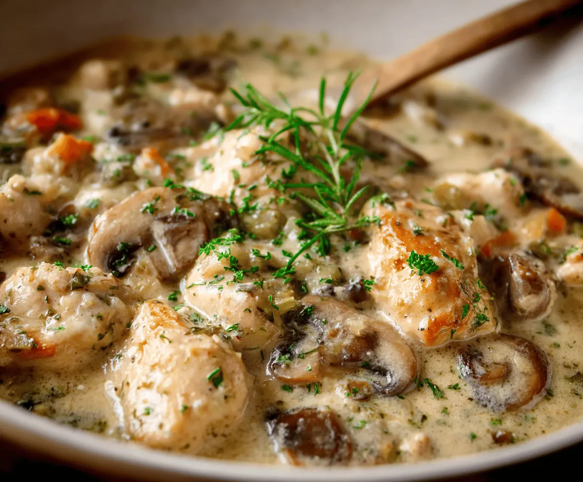 Creamy Chicken and Mushroom Stew