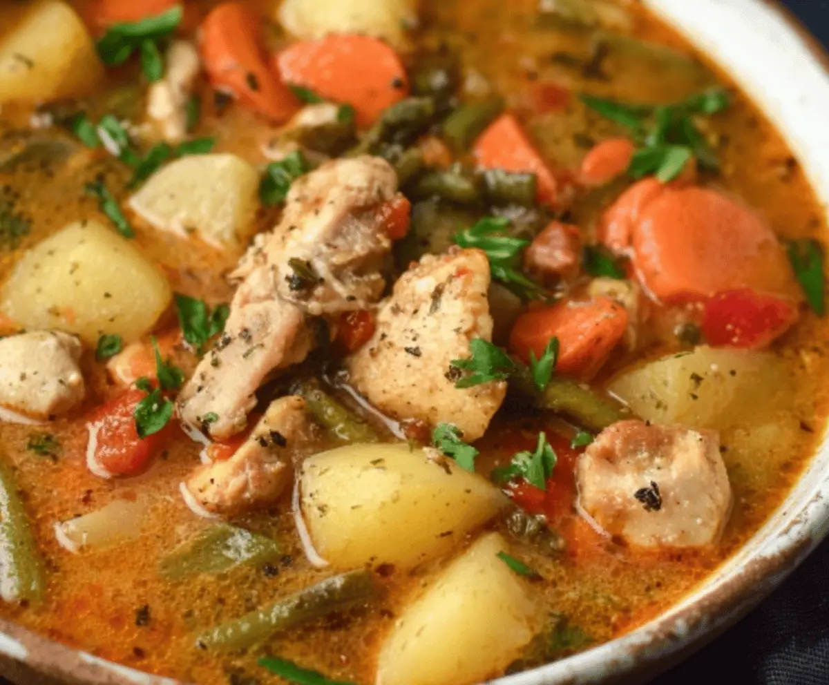 Hearty Chicken Stew with Fresh Vegetables