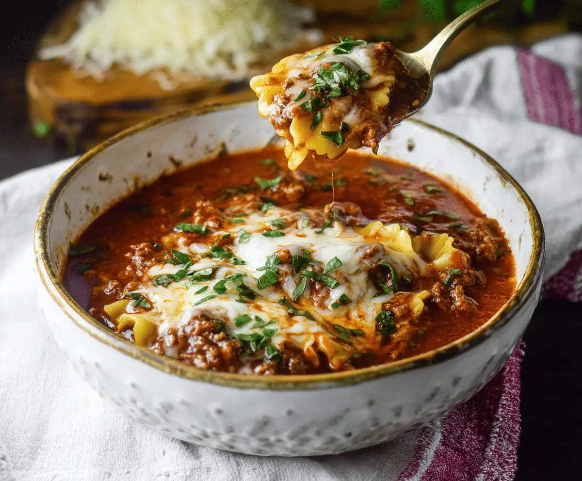High Protein Lasagna Soup