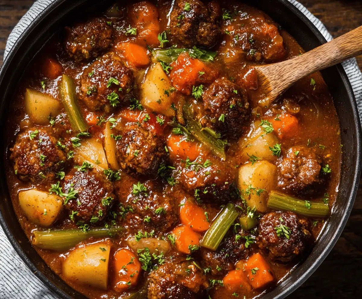 One-Pot Meatball Stew