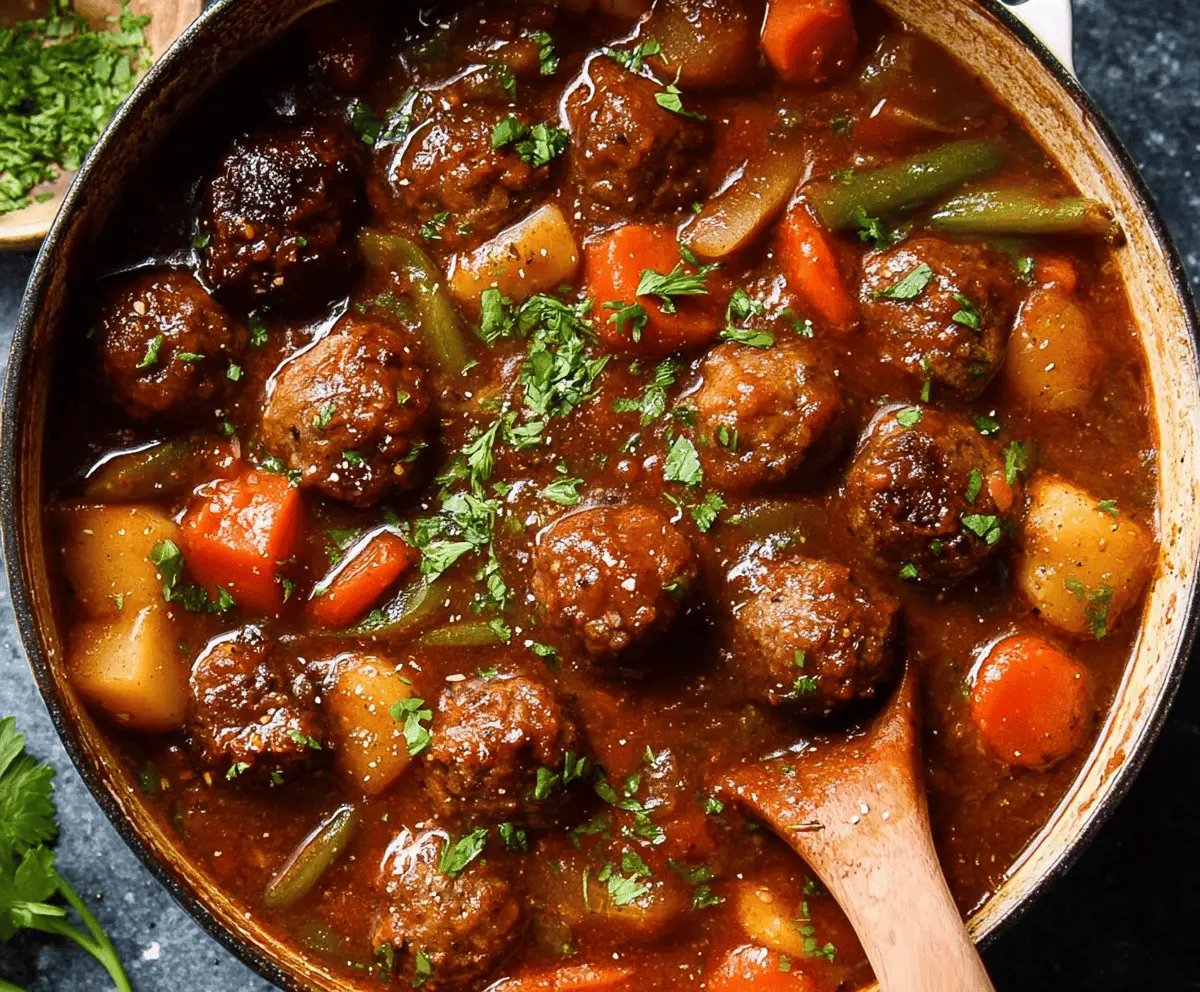 One-Pot Meatball Stew
