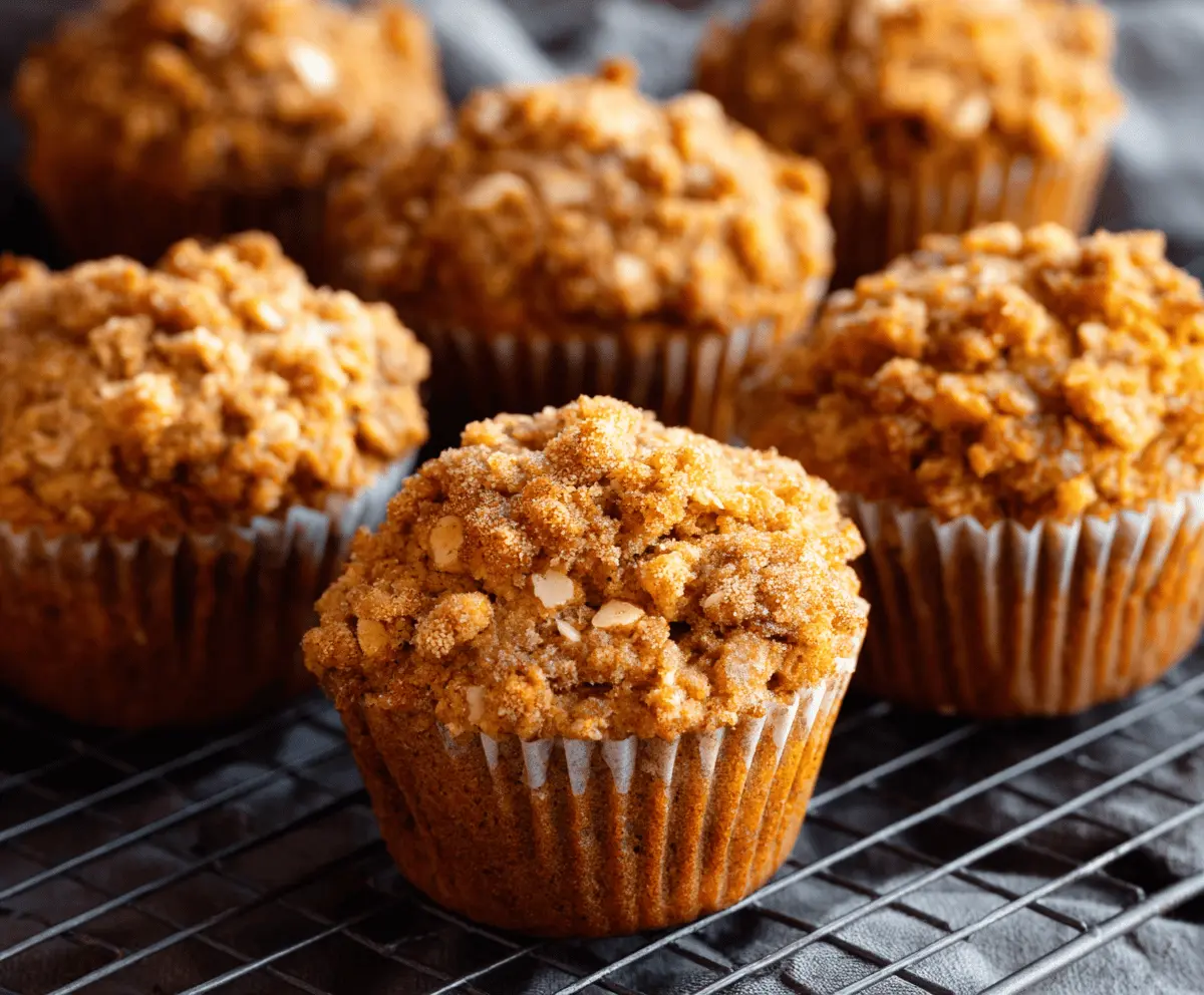 Pumpkin Apple Streusel Muffins 