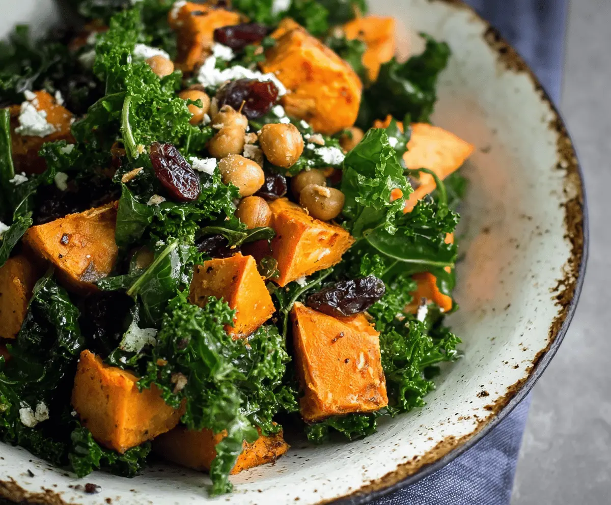 Roasted Sweet Potato Kale Salad