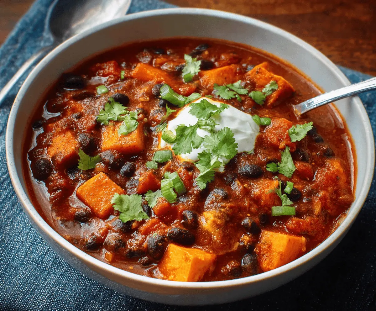 Sweet Potato Black Bean Chili