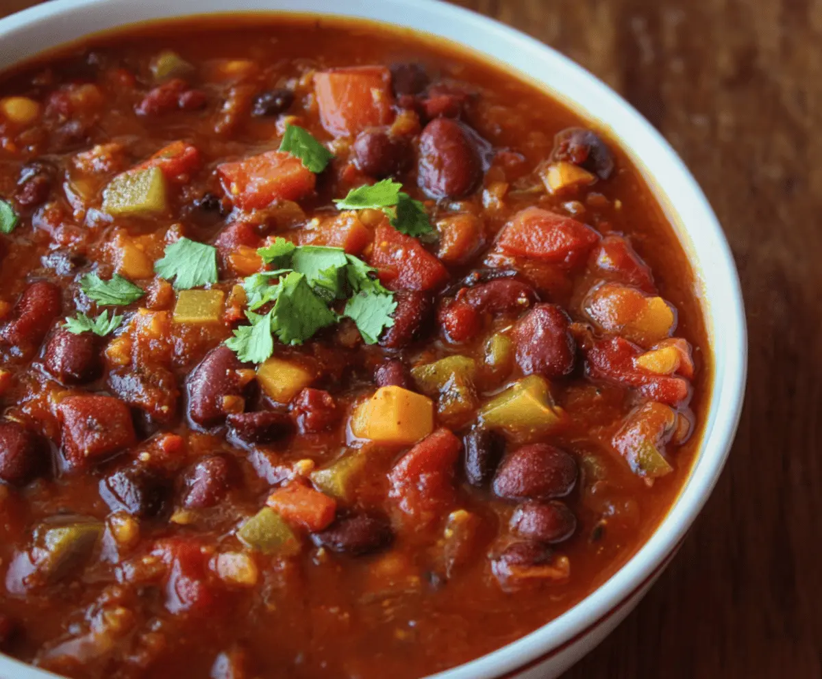 Vegetarian Three-Bean Chili