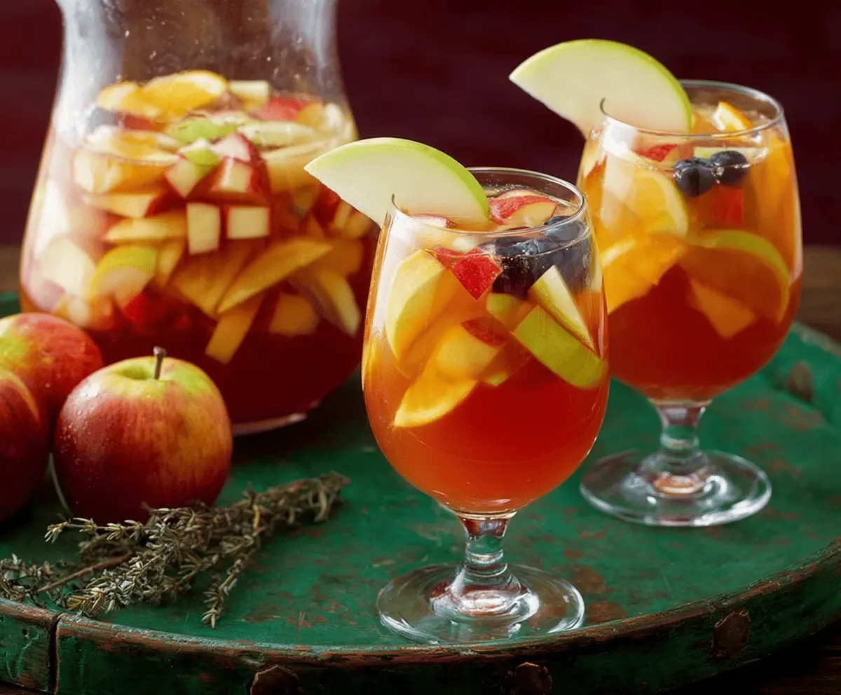 Apple Cider Sangria Recipe with Fresh Fall Fruits