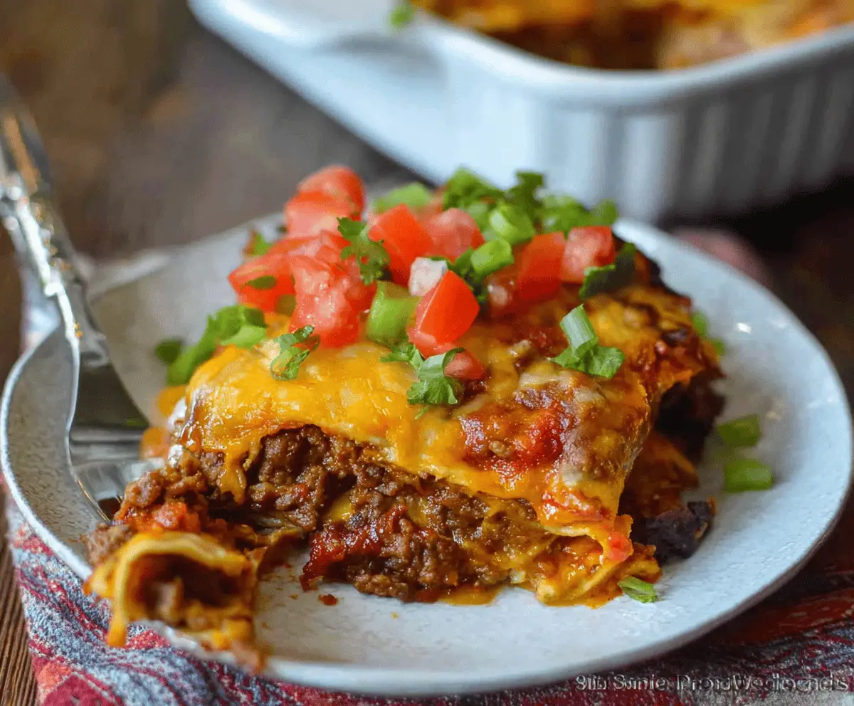 Beef Enchilada Casserole