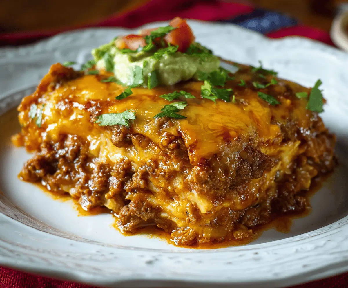 Beef Enchilada Casserole
