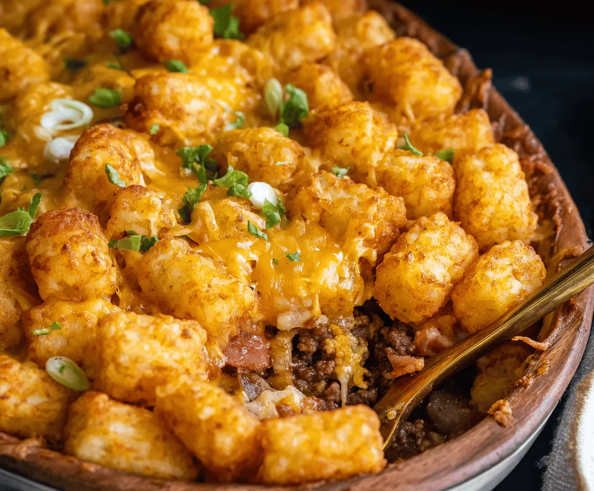 Cheeseburger Tater Tot Casserole
