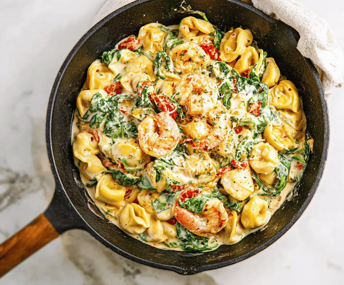 Creamy Shrimp and Spinach Tortellini