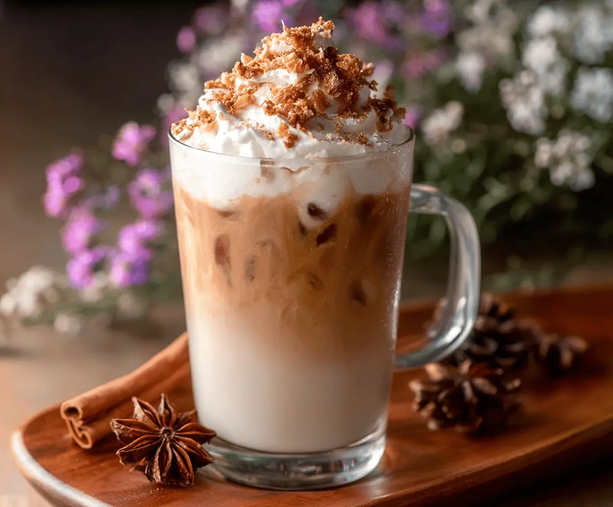Iced Apple Crisp Cream Chai Latte