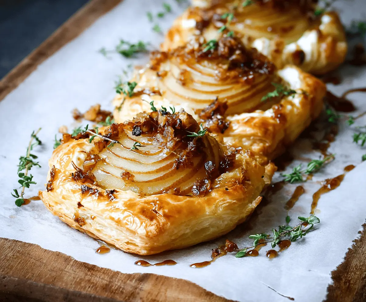 Pear and Brie Puff Pastry Bites