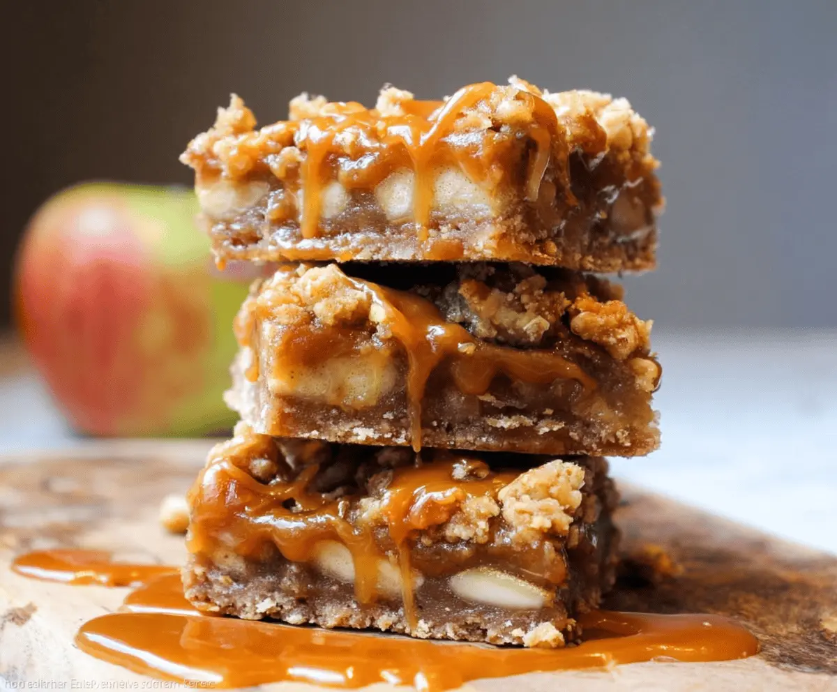 Salted Caramel Apple Bars