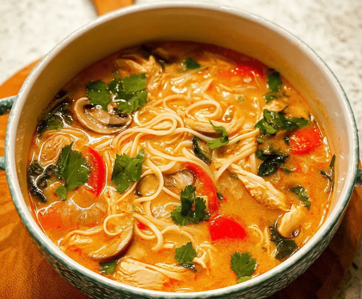 Thai chicken noodle soup