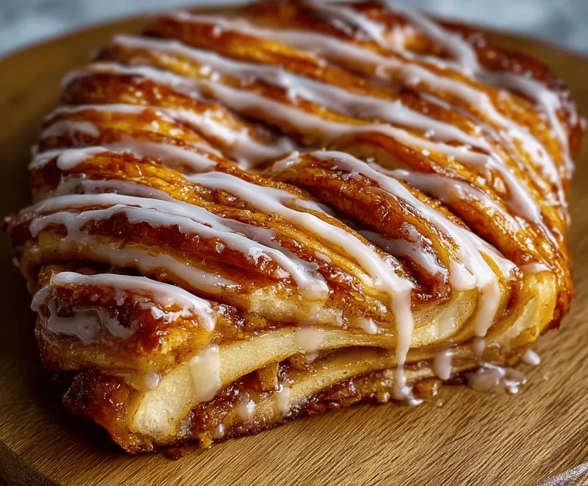 Easy Homemade Apple Kringle with Sweet Vanilla Glaze Recipe