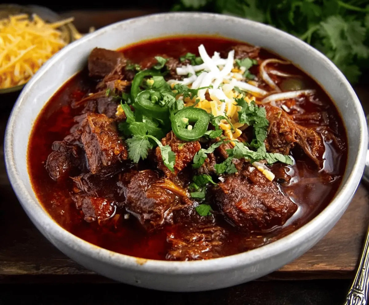 Authentic Texas Brisket Chili Recipe - Bold & Smoky Flavor