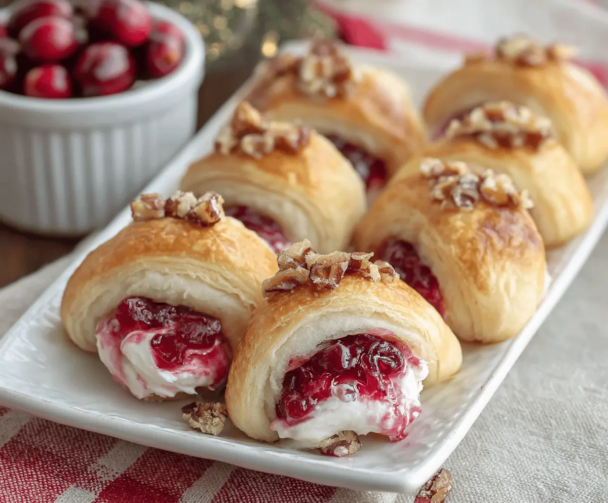 Delicious Cranberry Cream Cheese Crescent Bites Recipe