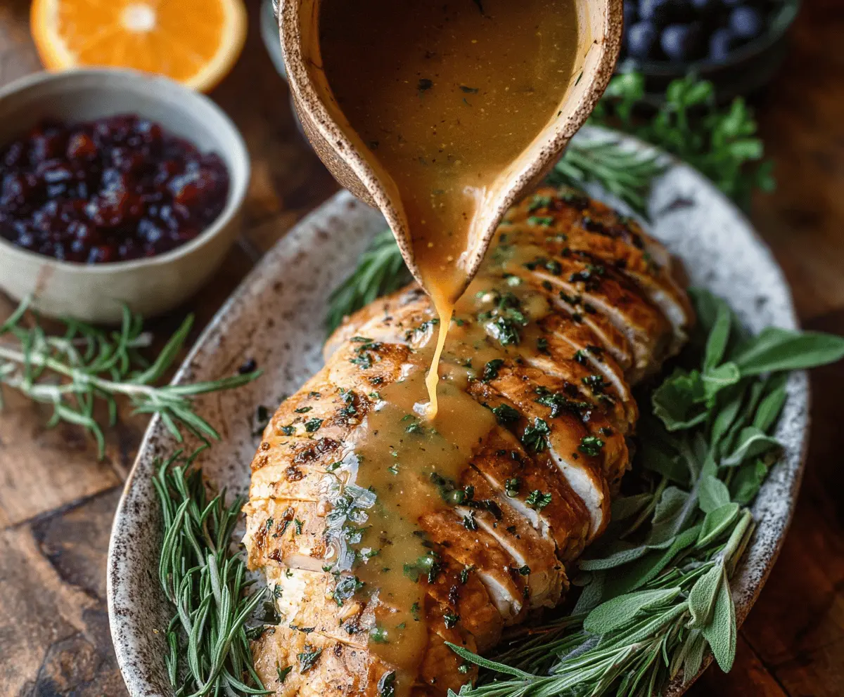 Irresistible Brown Butter Herb Turkey Gravy Recipe