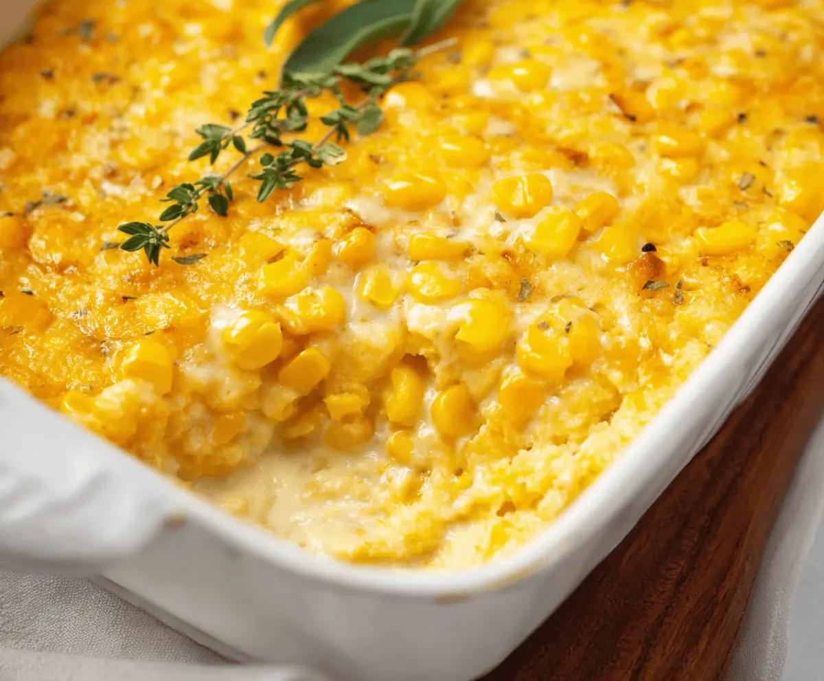 Easy Creamy Corn Casserole Recipe for Thanksgiving